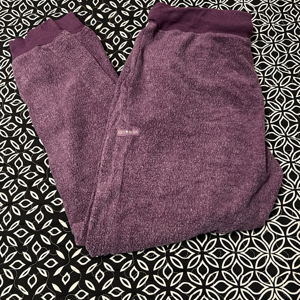 Purple Joggers with Soft Textured Fabric